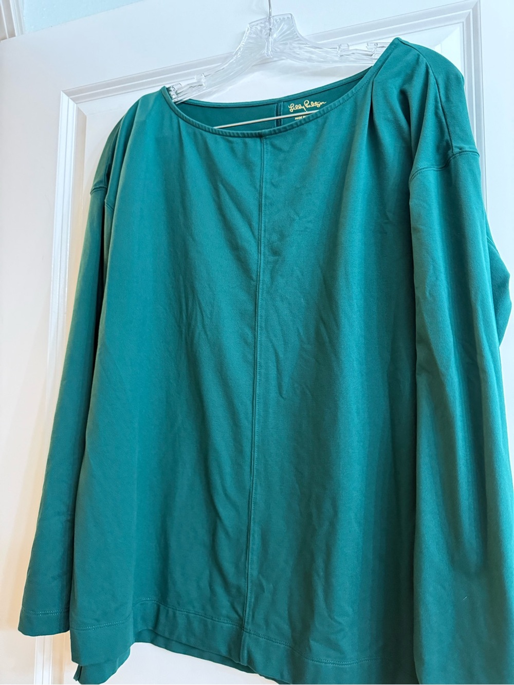 Lilly Pulitzer Teal Boatneck Long-Sleeve Top and lounge pants